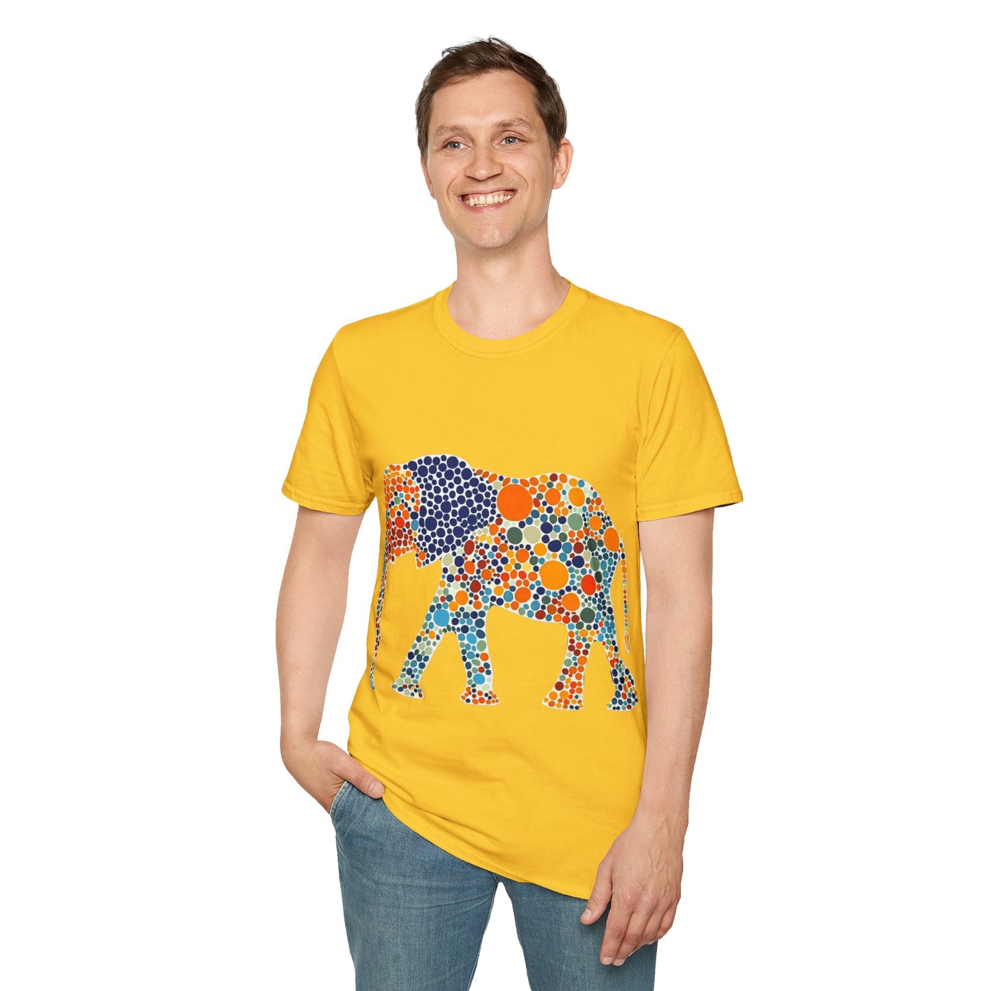 Dotted Elephant Unisex Softstyle T-Shirt