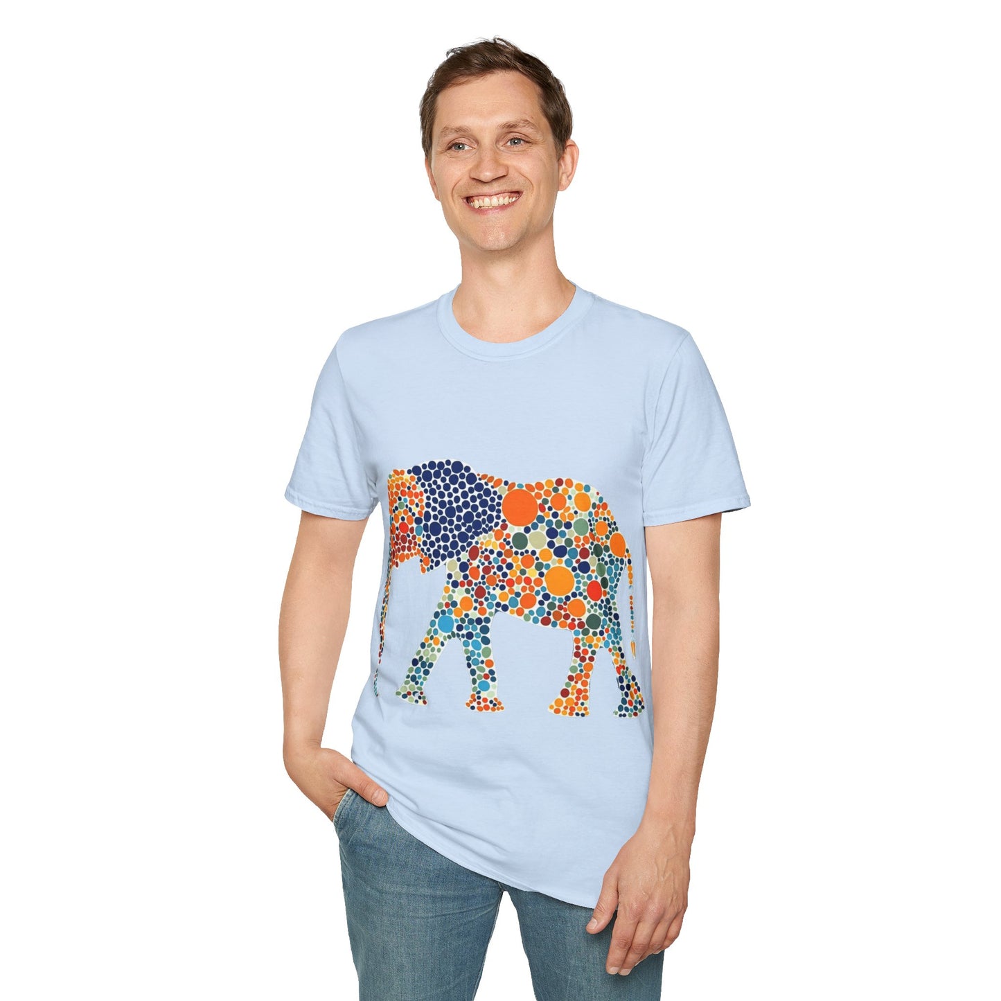 Dotted Elephant Unisex Softstyle T-Shirt