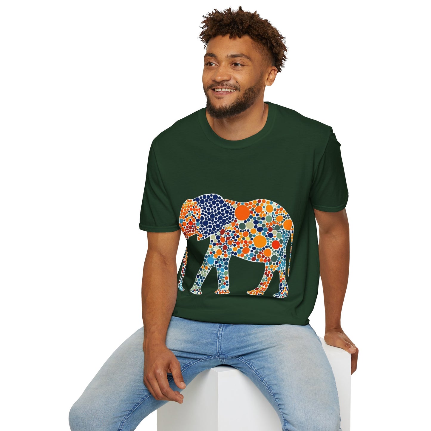 Dotted Elephant Unisex Softstyle T-Shirt