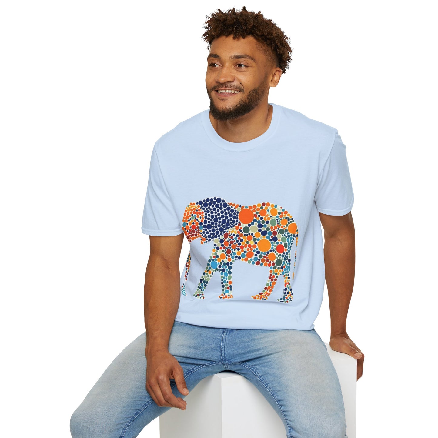 Dotted Elephant Unisex Softstyle T-Shirt