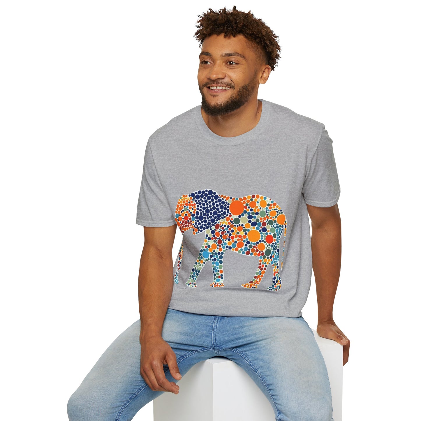 Dotted Elephant Unisex Softstyle T-Shirt