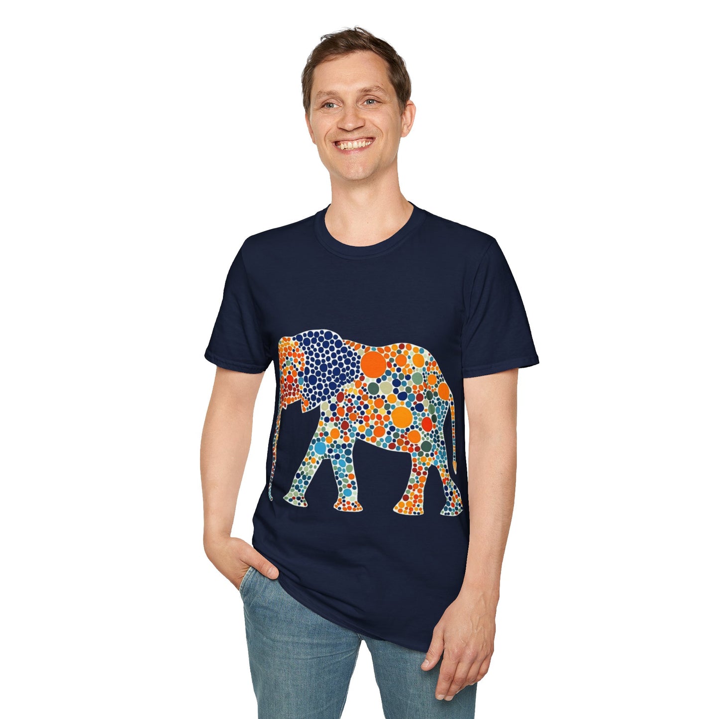 Dotted Elephant Unisex Softstyle T-Shirt