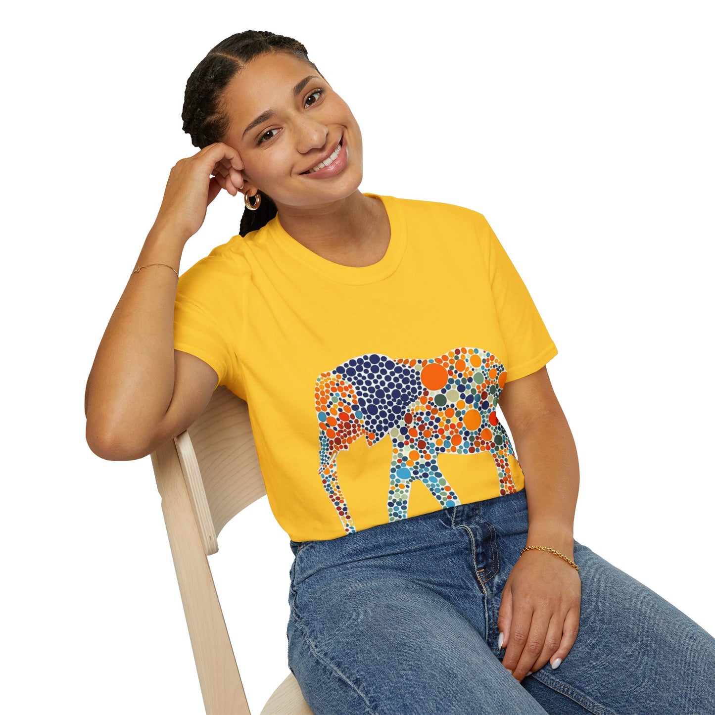 Dotted Elephant Unisex Softstyle T-Shirt