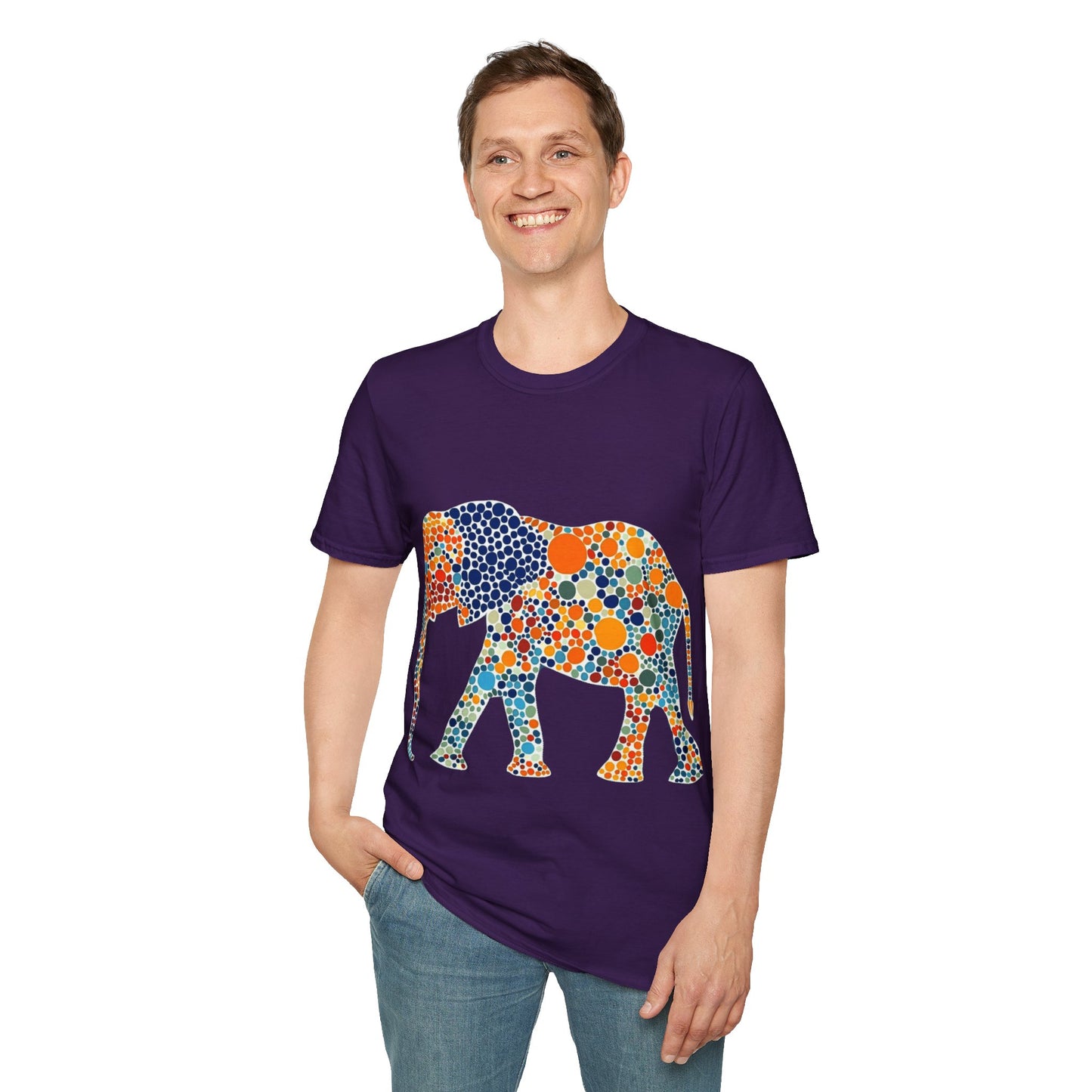 Dotted Elephant Unisex Softstyle T-Shirt