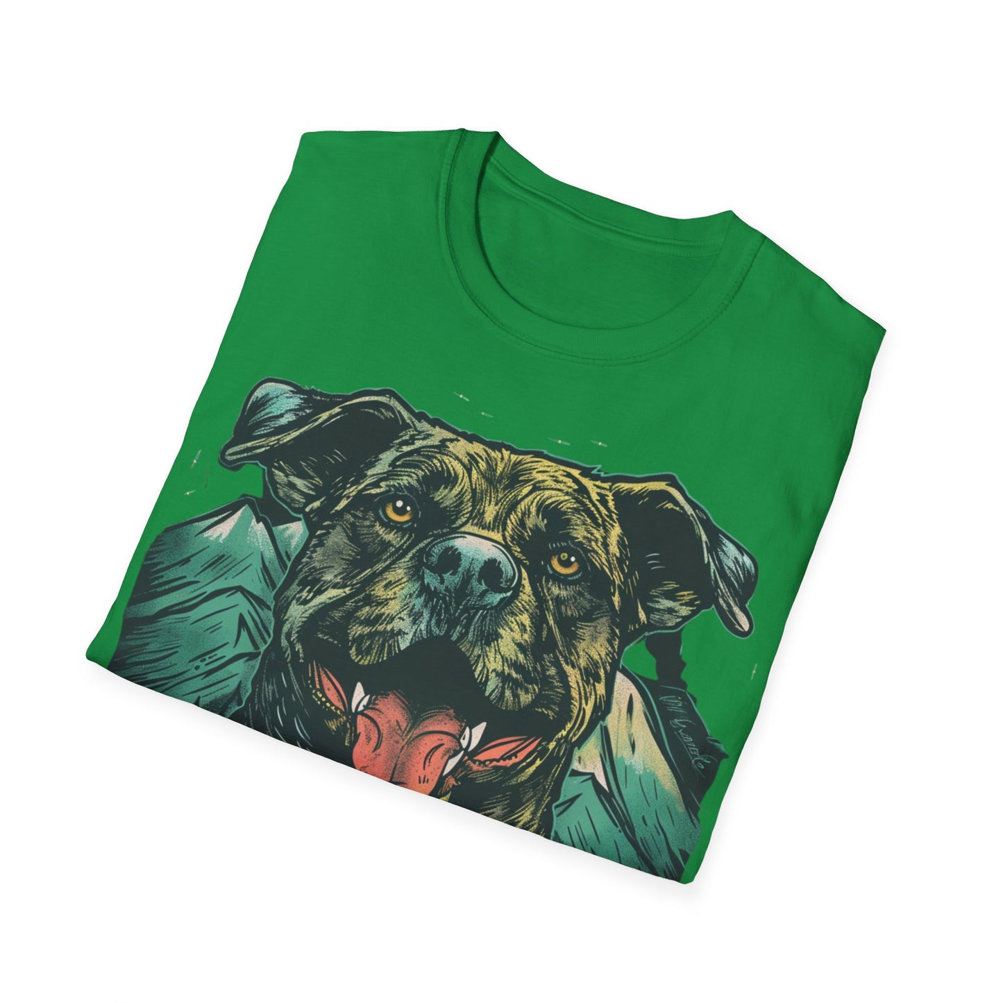 Dog Design Unisex Softstyle T-Shirt