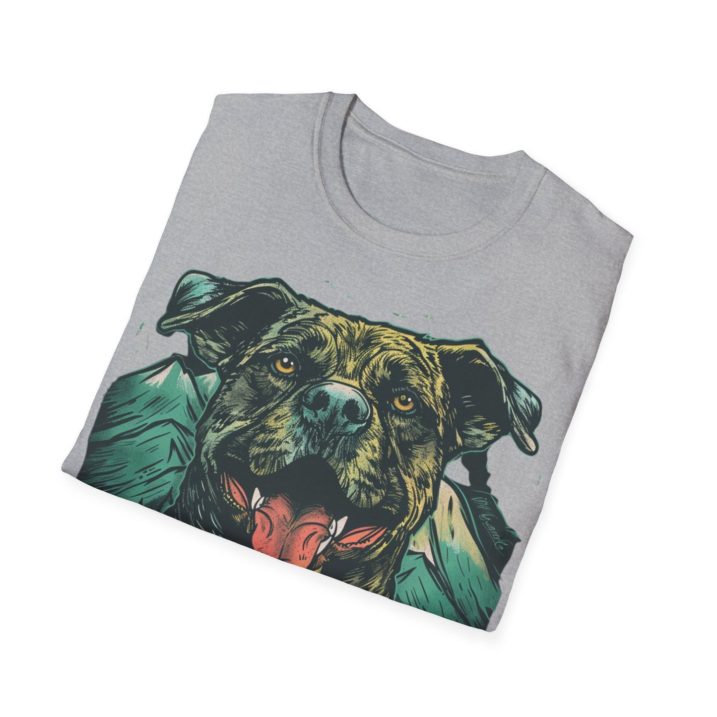 Dog Design Unisex Softstyle T-Shirt