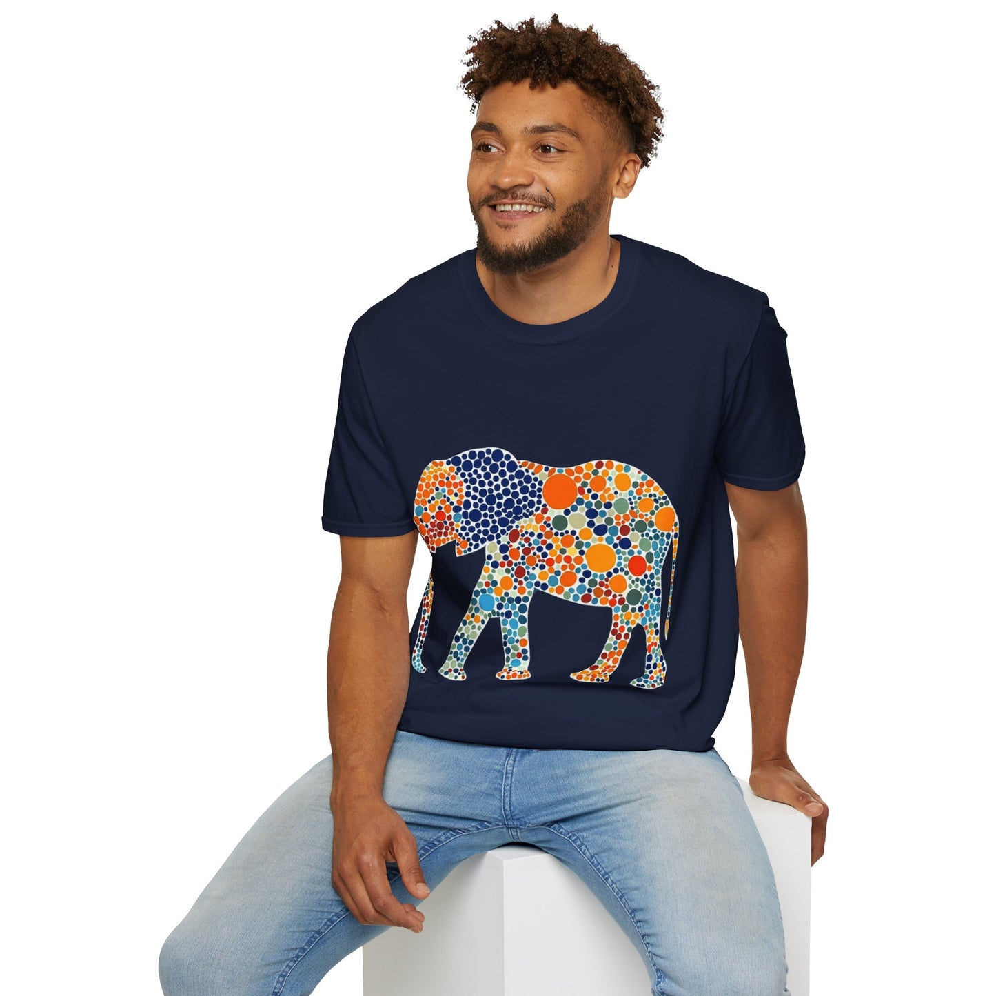 Dotted Elephant Unisex Softstyle T-Shirt