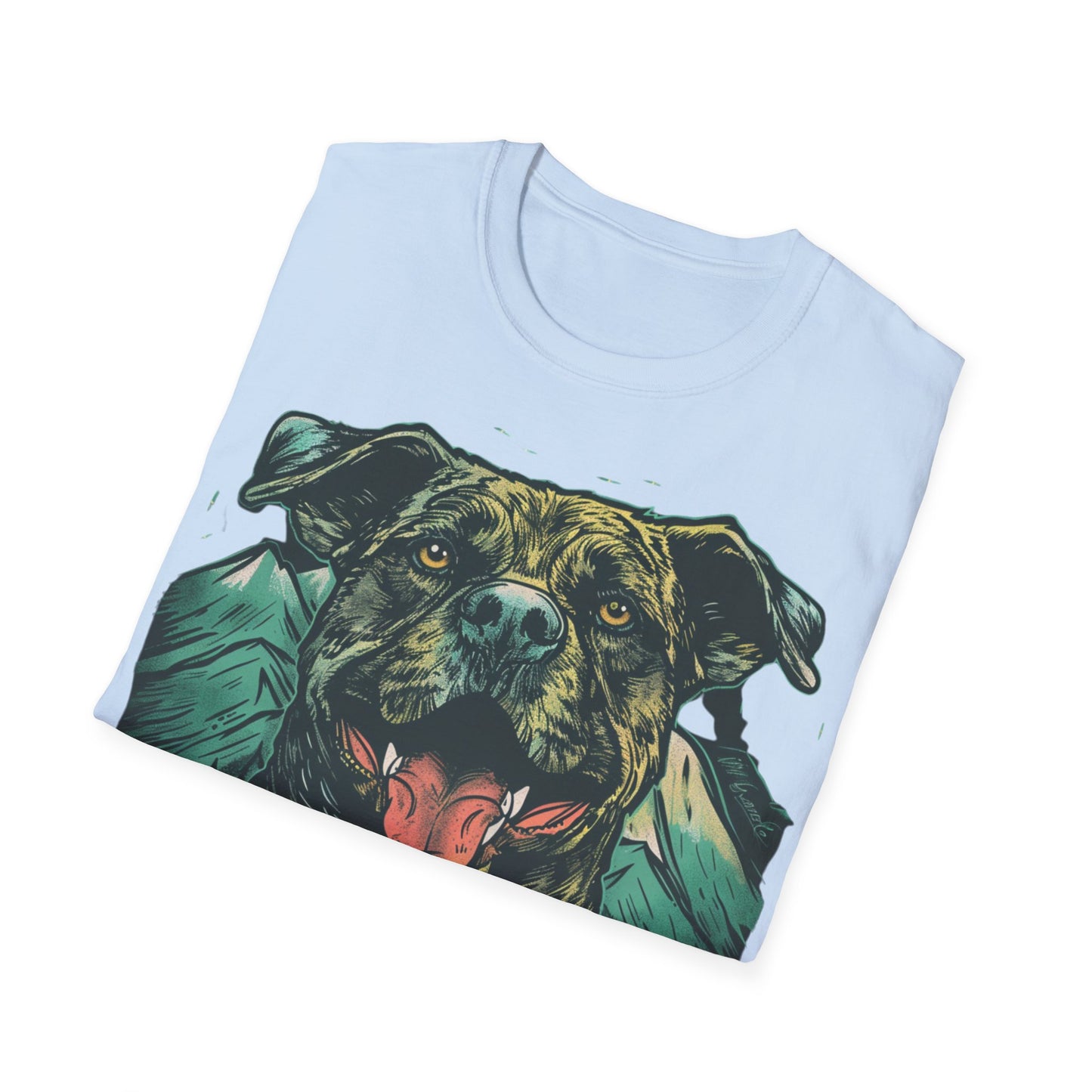 Dog Design Unisex Softstyle T-Shirt