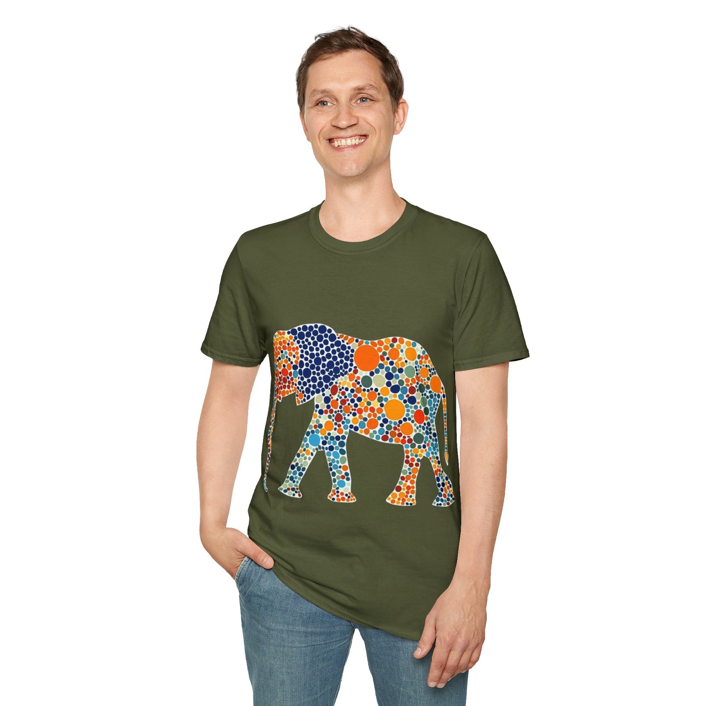 Dotted Elephant Unisex Softstyle T-Shirt