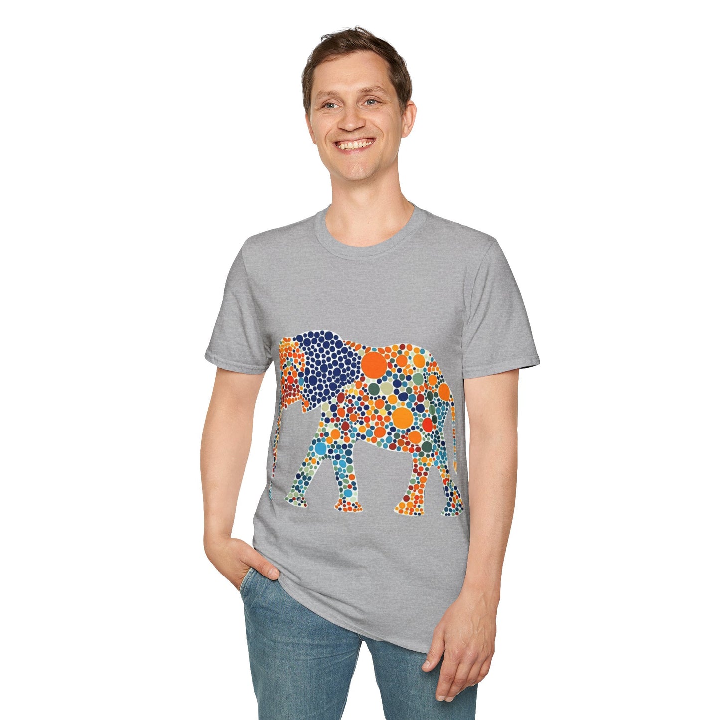 Dotted Elephant Unisex Softstyle T-Shirt