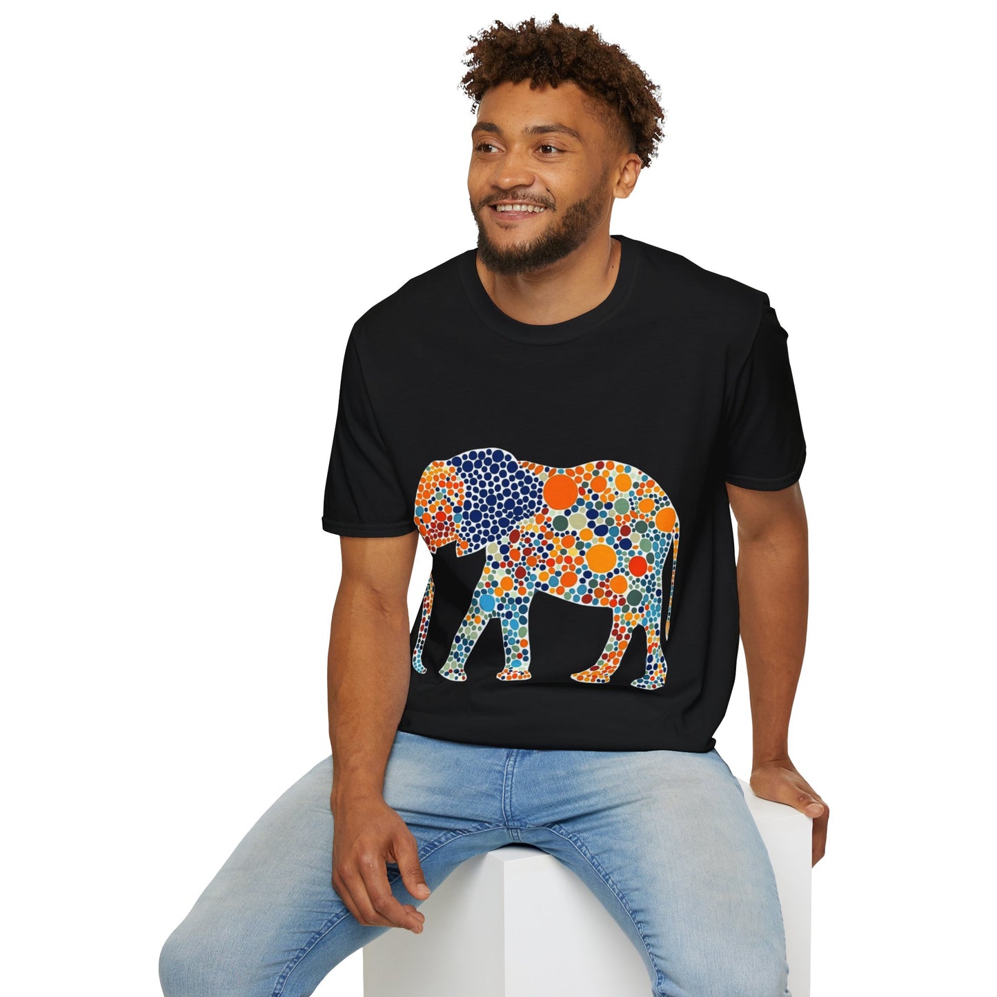 Dotted Elephant Unisex Softstyle T-Shirt