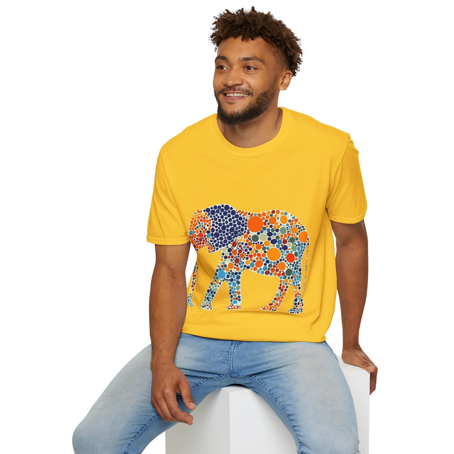 Dotted Elephant Unisex Softstyle T-Shirt