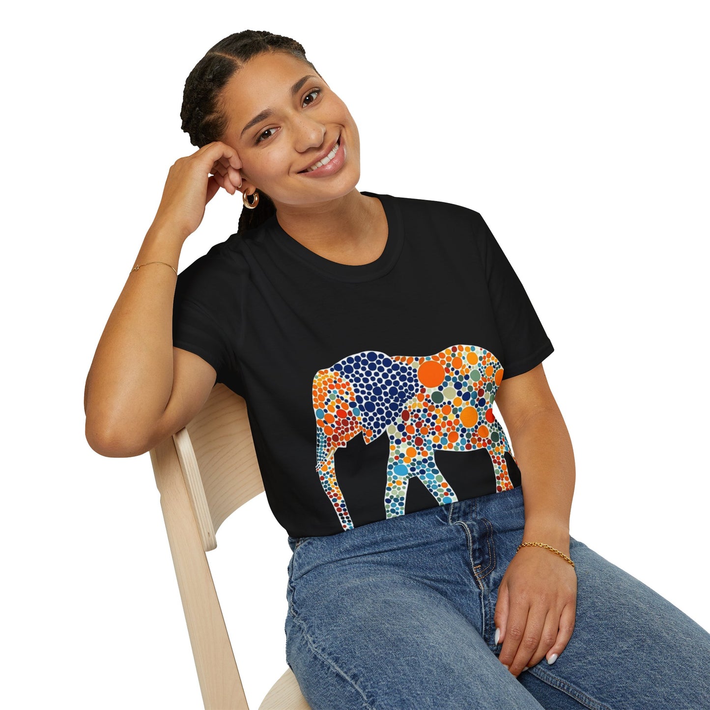 Dotted Elephant Unisex Softstyle T-Shirt