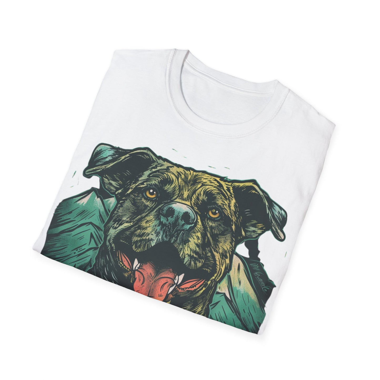 Dog Design Unisex Softstyle T-Shirt