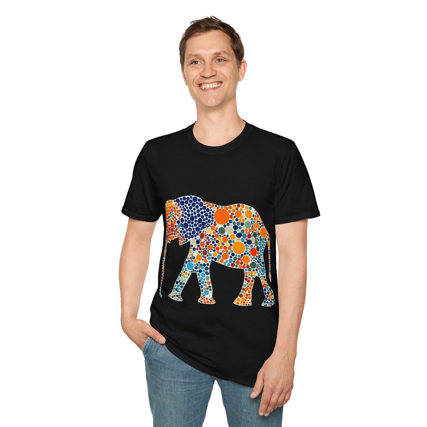 Dotted Elephant Unisex Softstyle T-Shirt