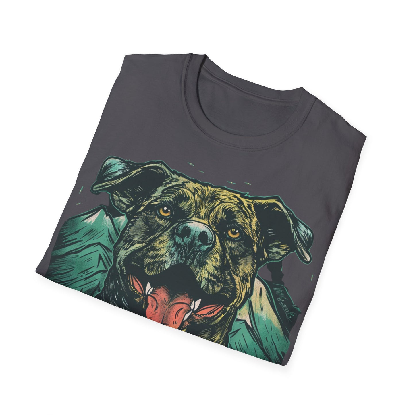 Dog Design Unisex Softstyle T-Shirt