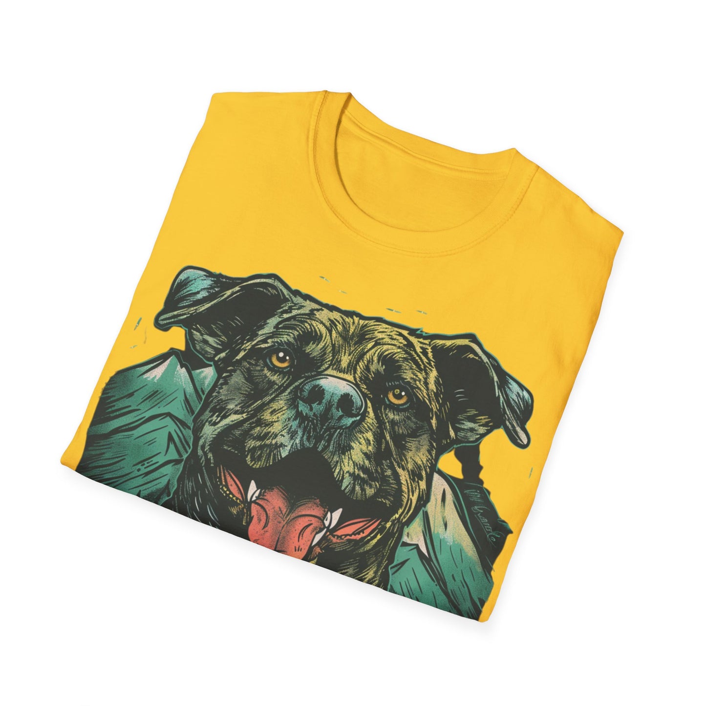 Dog Design Unisex Softstyle T-Shirt