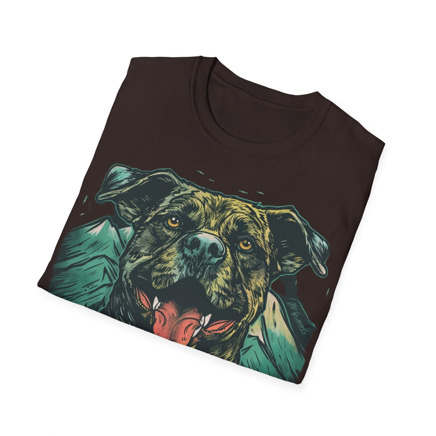 Dog Design Unisex Softstyle T-Shirt