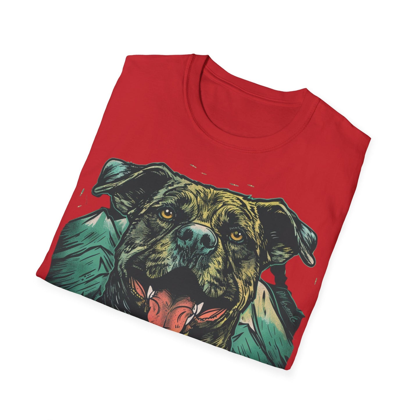 Dog Design Unisex Softstyle T-Shirt