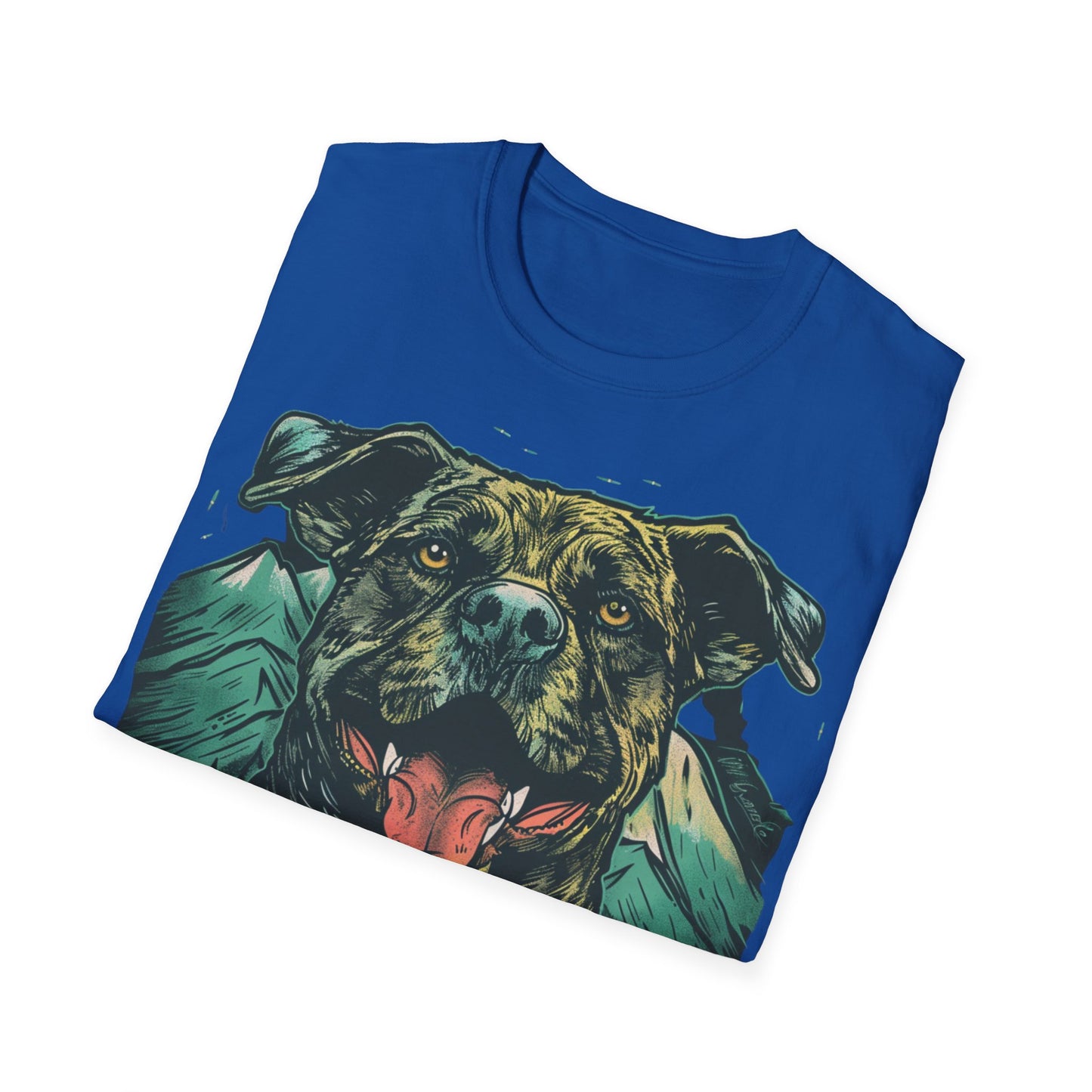 Dog Design Unisex Softstyle T-Shirt