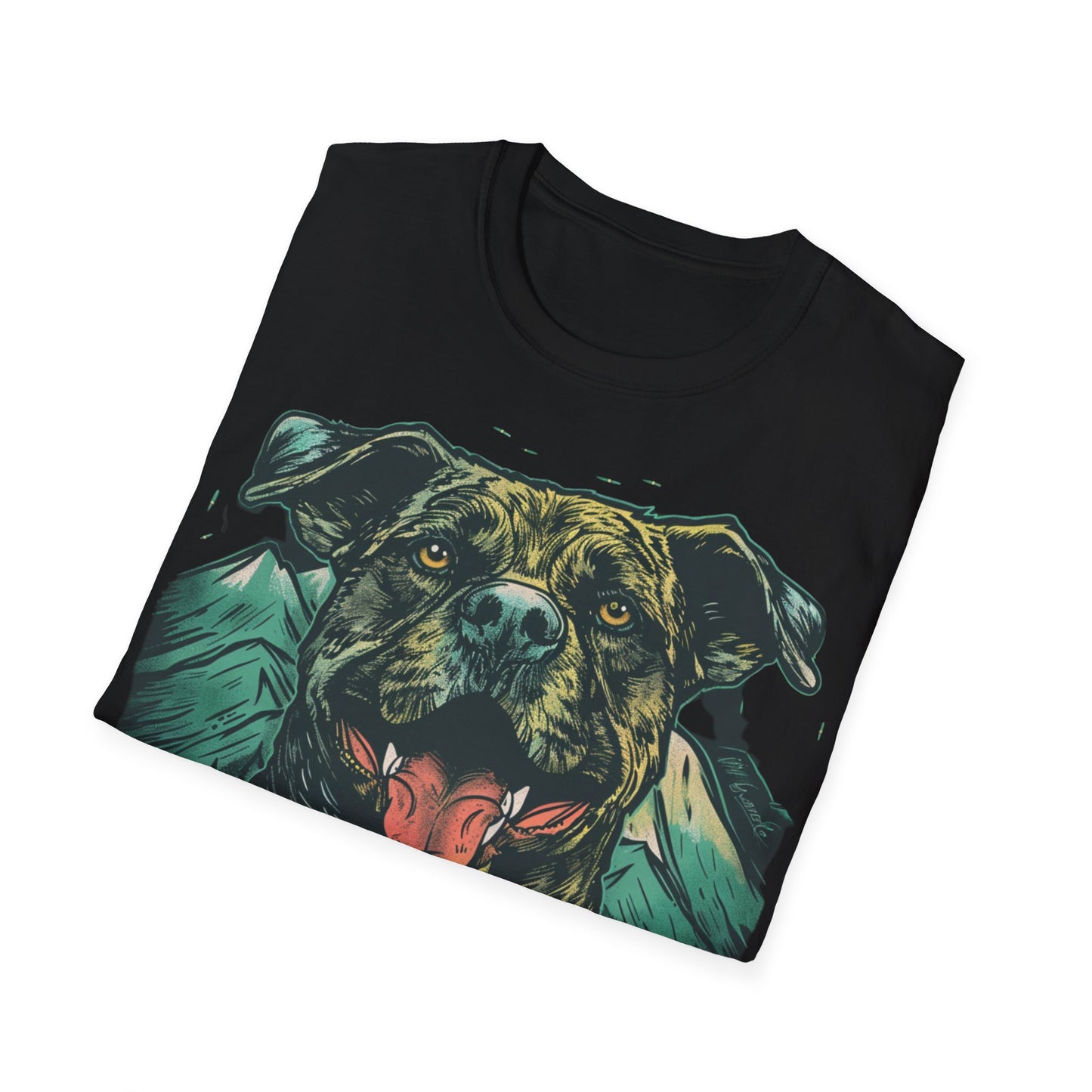 Dog Design Unisex Softstyle T-Shirt