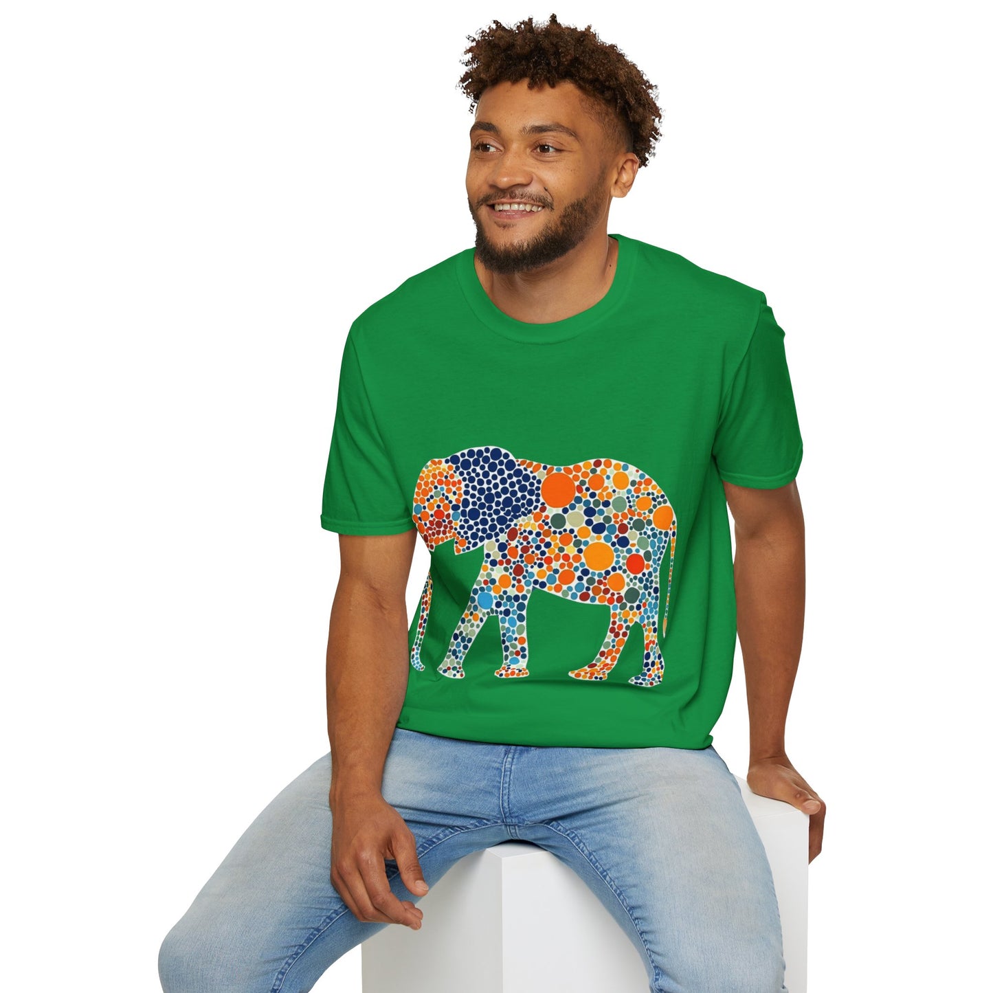 Dotted Elephant Unisex Softstyle T-Shirt