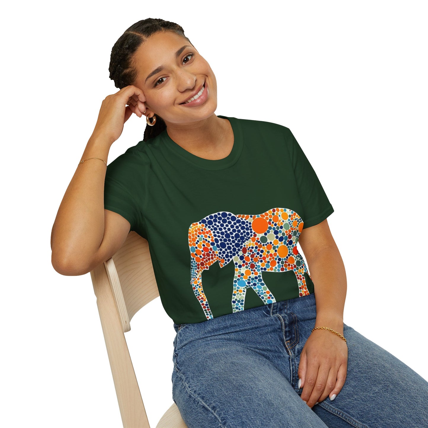 Dotted Elephant Unisex Softstyle T-Shirt