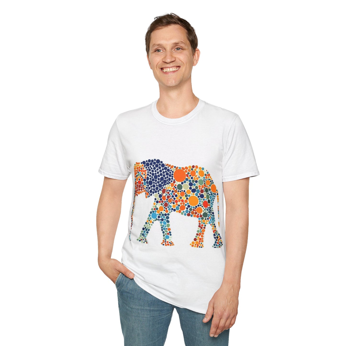 Dotted Elephant Unisex Softstyle T-Shirt